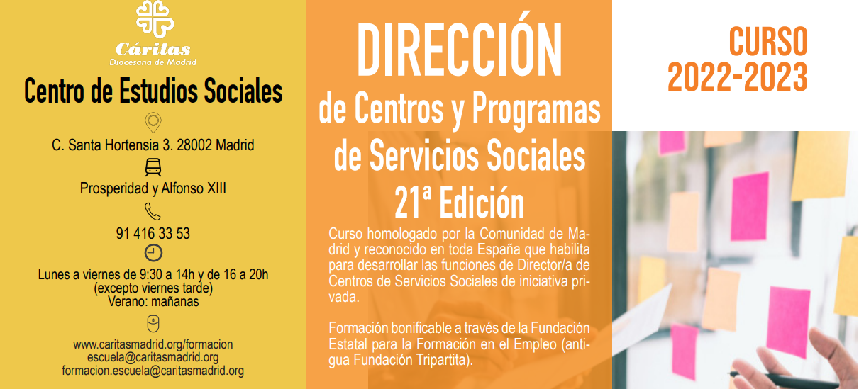 Curso de Dirección de Centros y Programas de Servicios Sociales  (Edición 21)